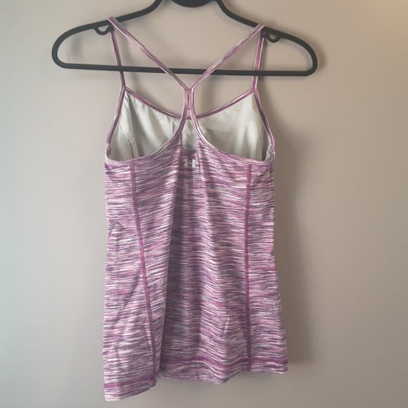 🌞 Under Armour Pink Grey Shelf Bra Tank | XS - Picture 5 of 9